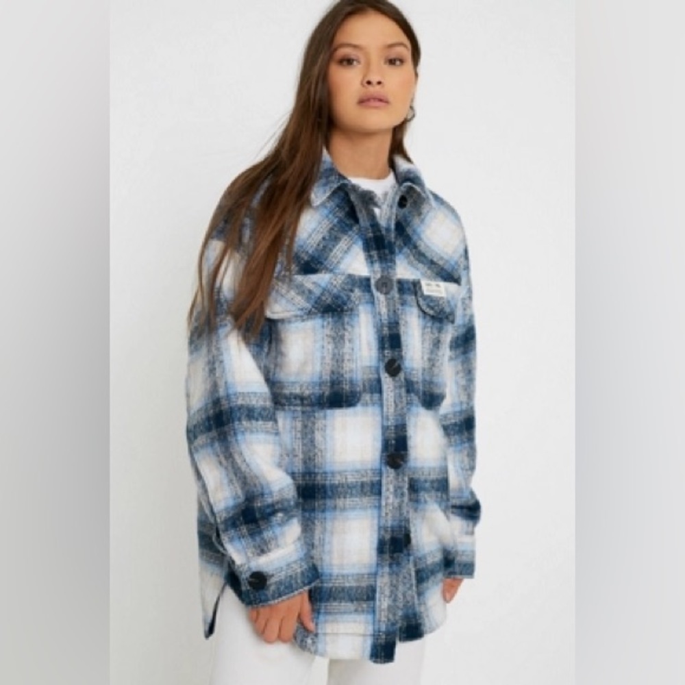 Urban Outfitters Wool Check Shirt Jacket